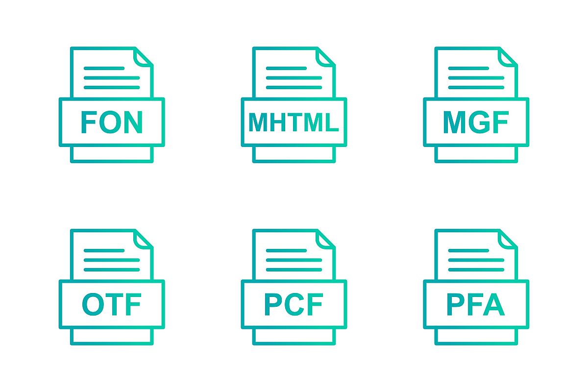 Set Of File Formats Icons example image 1