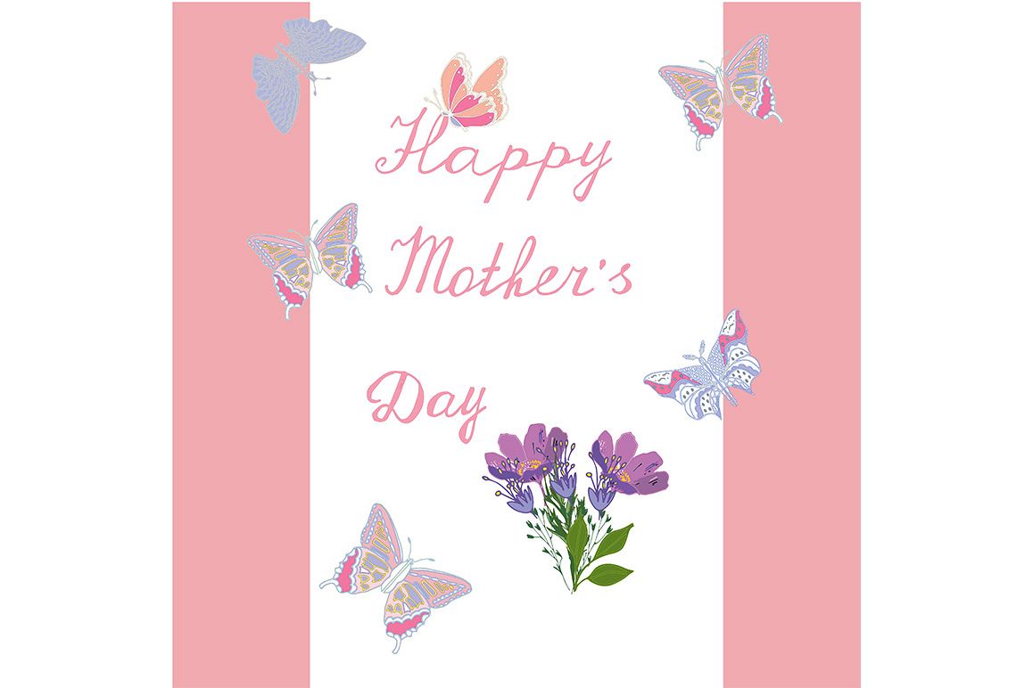 Property Mother's Day greeting card with flowers example image 1
