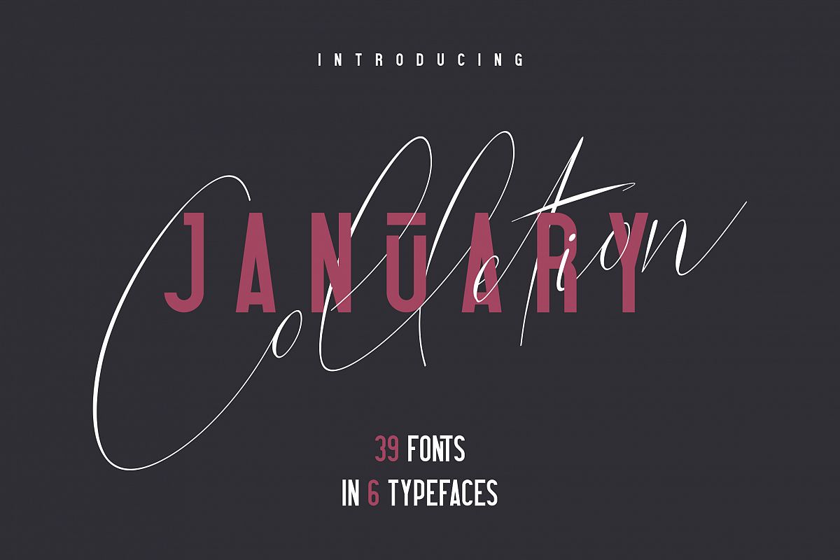 6in1 January Collection - 39 Fonts example image 1