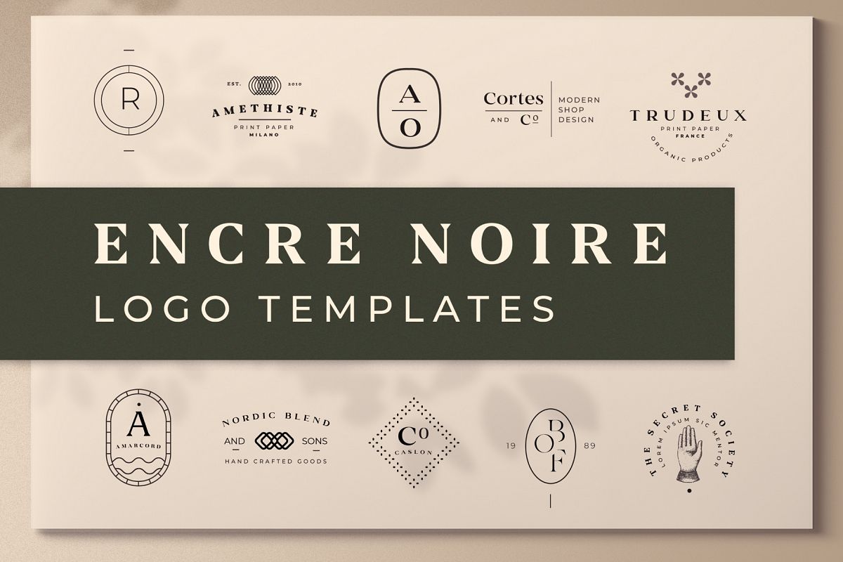 Encre Noire Logo Template example image 1