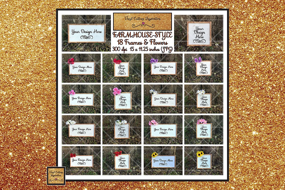 Wood Sign Mock ups Farmhouse Bundle Wood Frame Mockups JPG example image 1