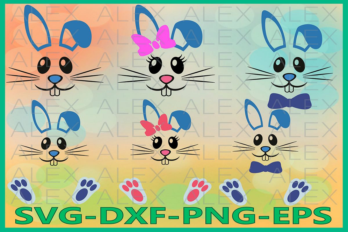 Bunny Svg, Bunny Face Svg, Easter SVG, Easter Bunny svg example image 1