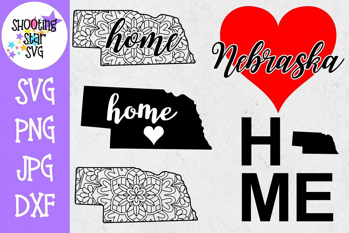 Nebraska US State SVG Decal Bundle - 50 States SVG example image 1