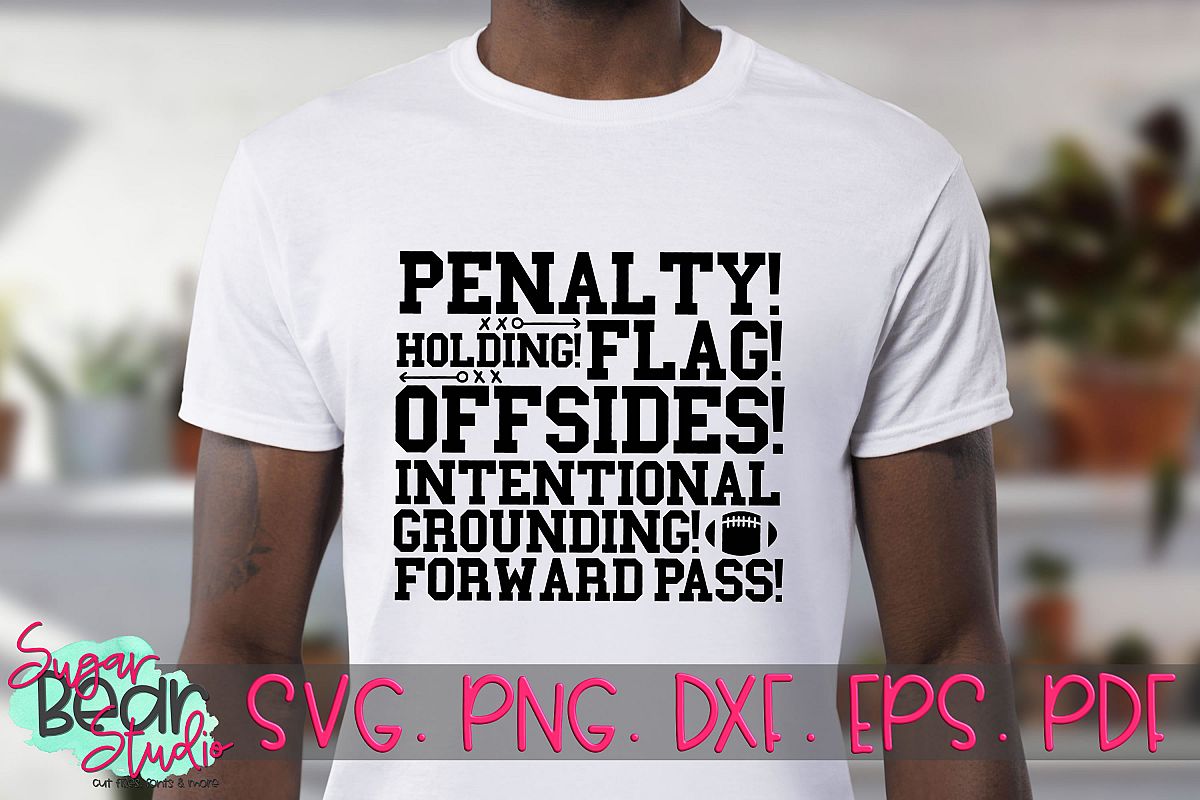 Penalty Holding Flag Offsides - A Football SVG example image 1