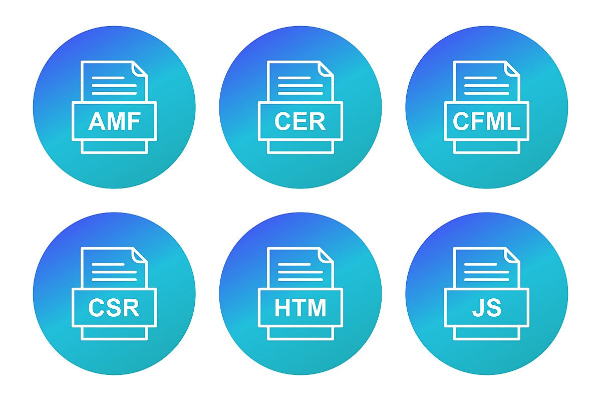 Set Of File Formats Icons example image 1