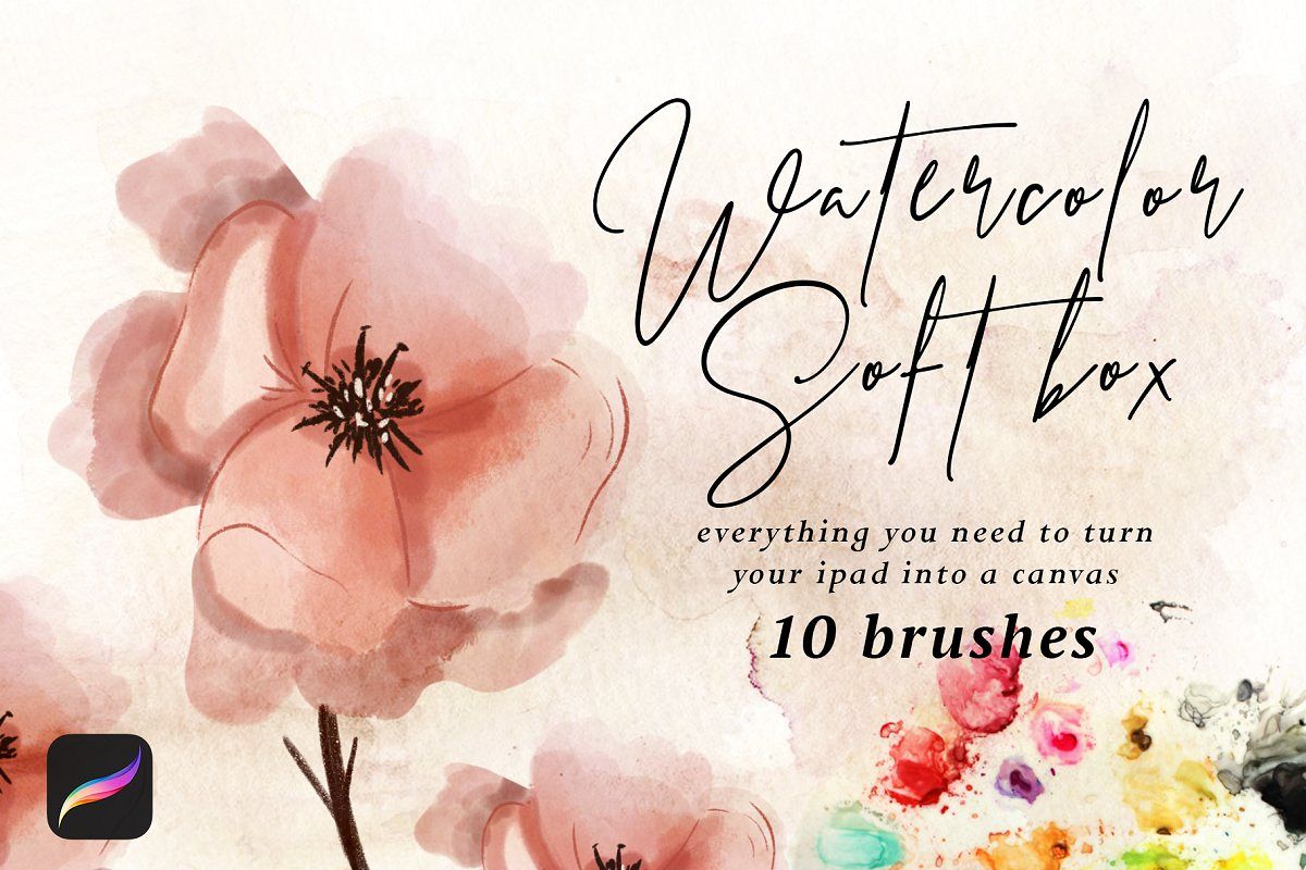 Watercolor soft box - Procreate example image 1