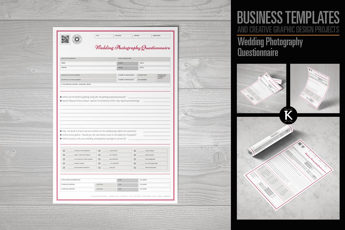 Wedding Photography Questionnaire example image 1