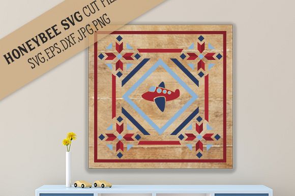 Flying High Nursery Barn Quilt cut file example image 1