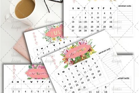 2018 Desk Calendar example image 1