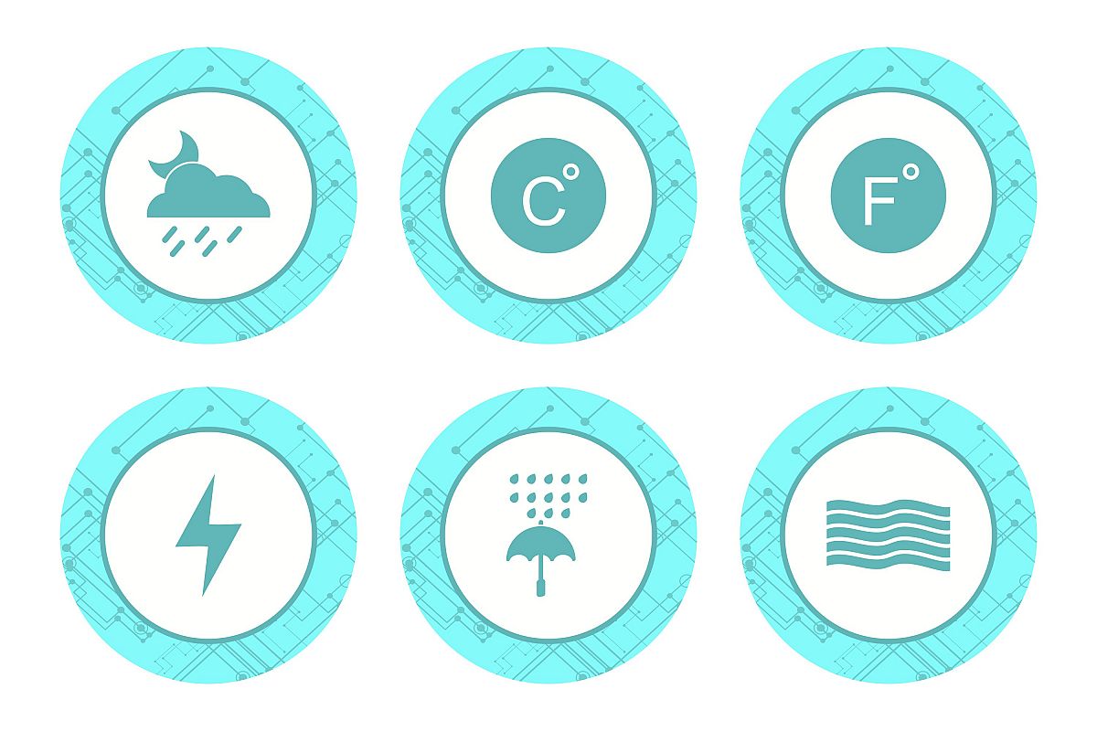 Set Of Weather And Season Icons example image 1