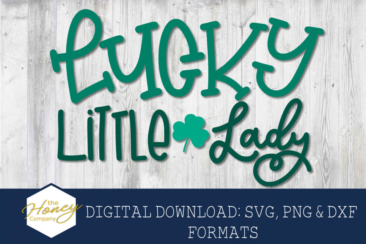 Lucky Little Lady Clipart SVG DXF PNG Cutting Files Vector example image 1