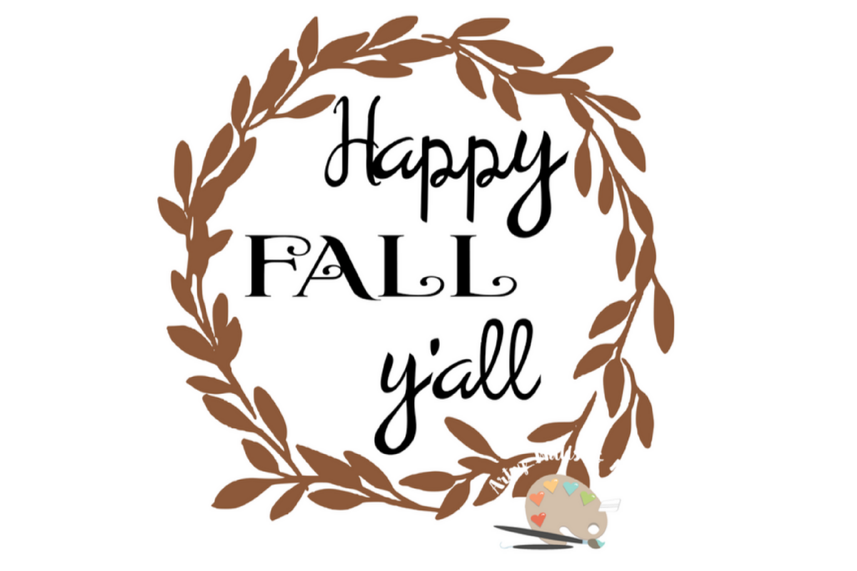 Happy Fall Y'all svg cut file fall leaves svg Thanksgiving