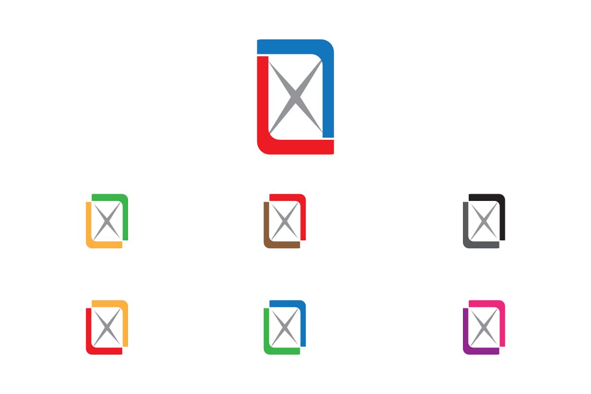 x letter logo example image 1