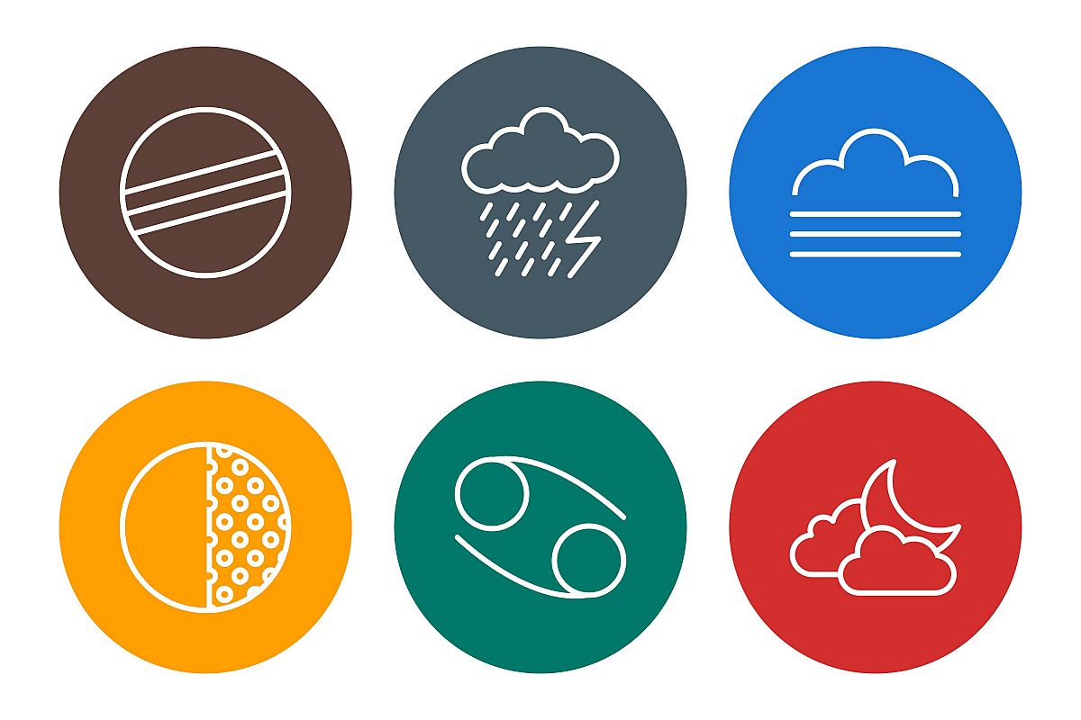 Set Of Weather And Season Icons example image 1