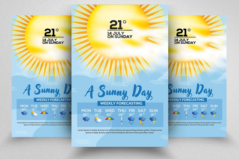 Weather Forcasting Flyer Template example image 1