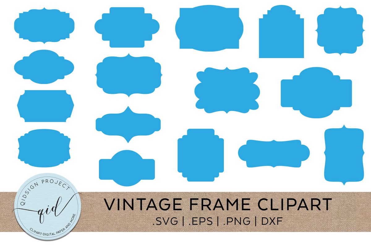 Download Vintage Label Frame Clipart Cutting Files SVG PNG DXF EPS