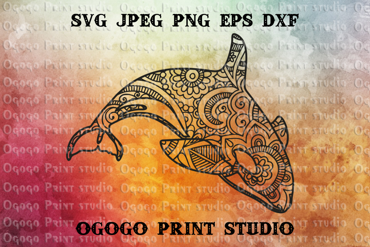 Download Killer Whale SVG, Orca svg, Zentangle SVG, Sea animal SVG