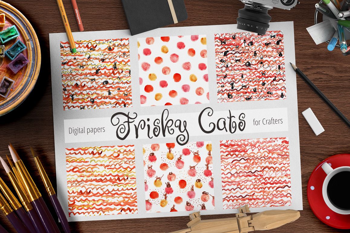 Frisky Cats - Patterns example image 1