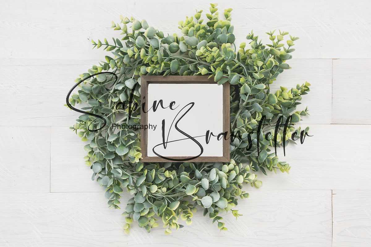 Styled Stock Photography Square Rustic Wood Sign Mockup example image 1