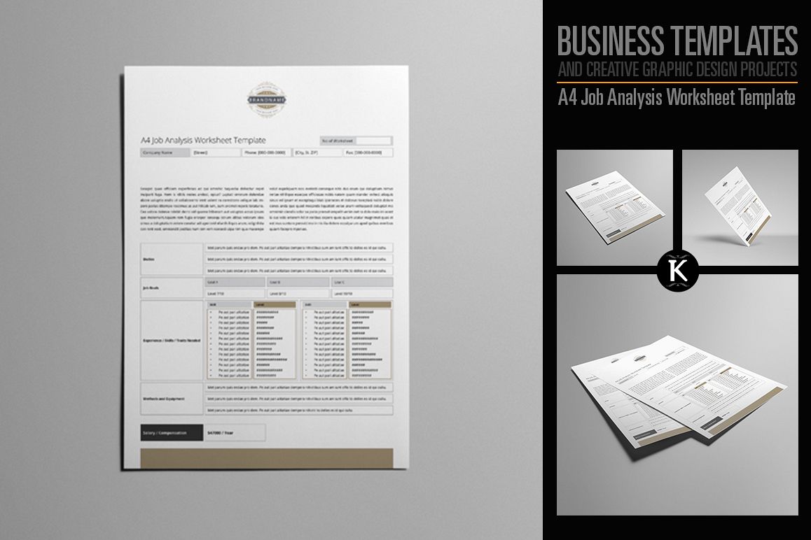 A4 Job Analysis Worksheet Template example image 1