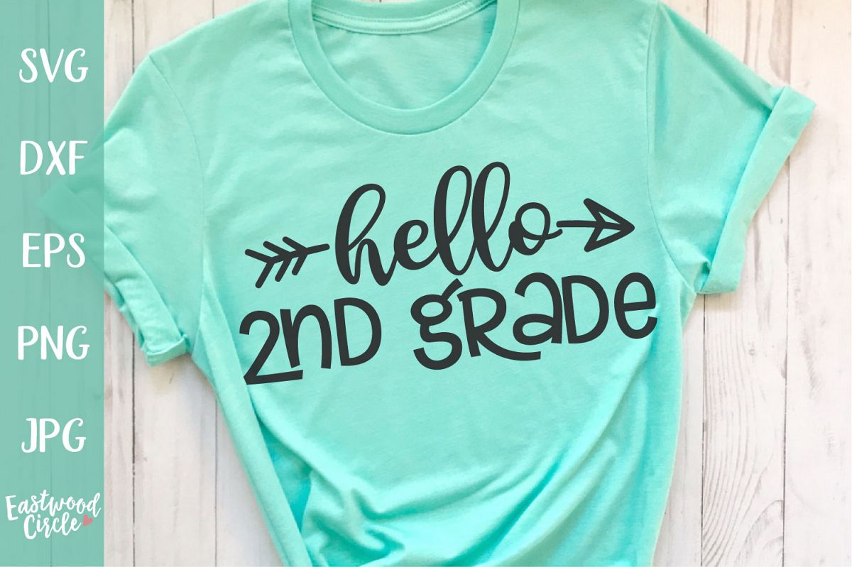 Hello 2nd Grade - School SVG for Crafters example image 1