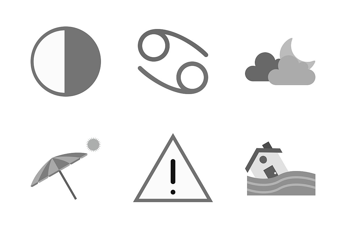 Set Of Weather And Season Icons example image 1