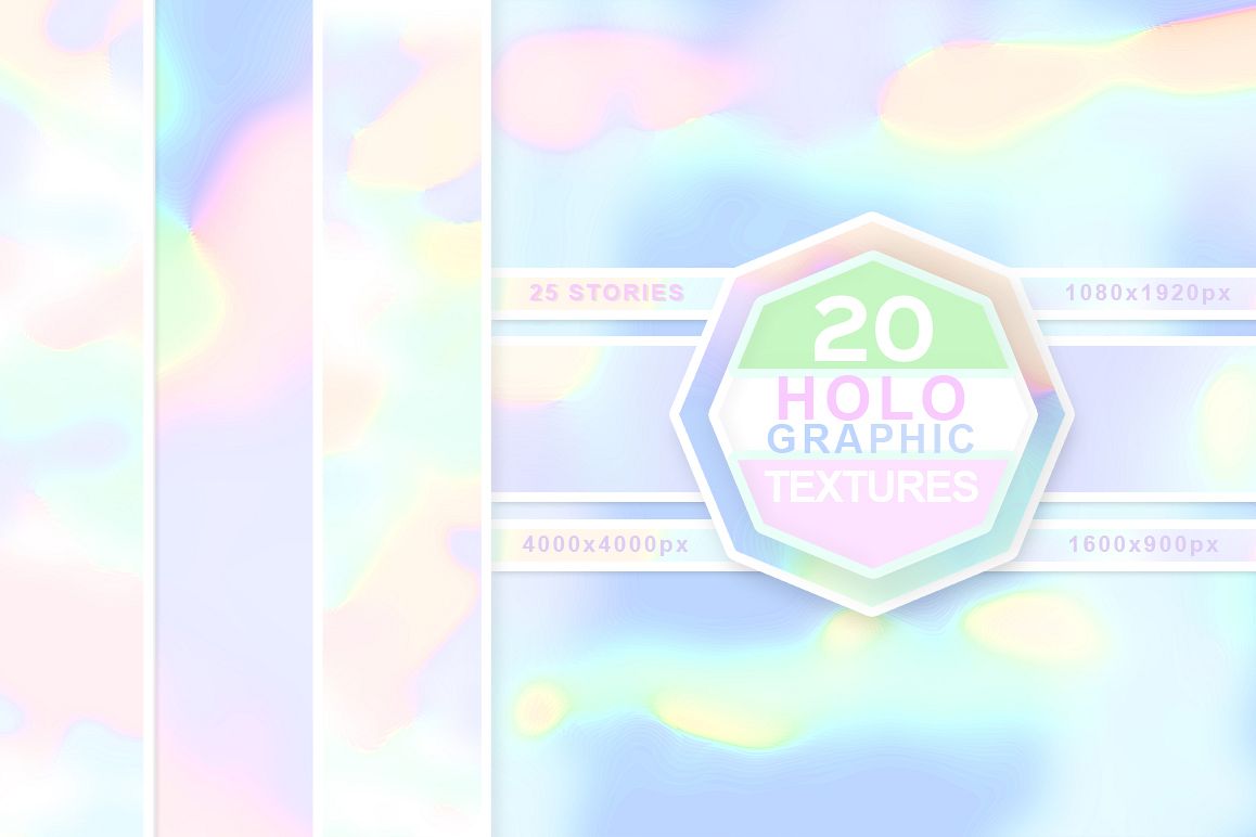 Holographic Textures. Abstract Backgrounds. example image 1