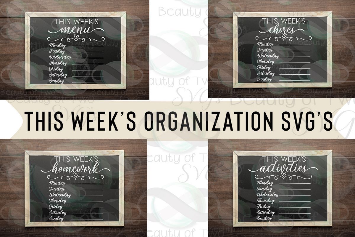This week's organization svg Bundle, Menu svg, chores svg example image 1