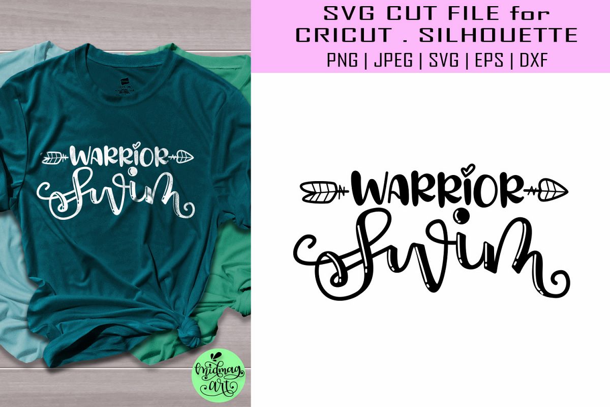 Warrior swim svg, Swimming svg example image 1