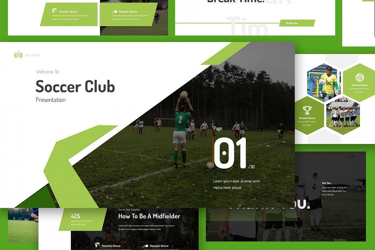 Soccer Google Slides Presentation example image 1