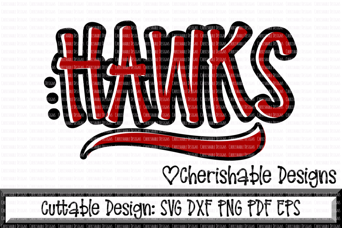 Hawks Sport SVG DXF PNG PDF EPS example image 1