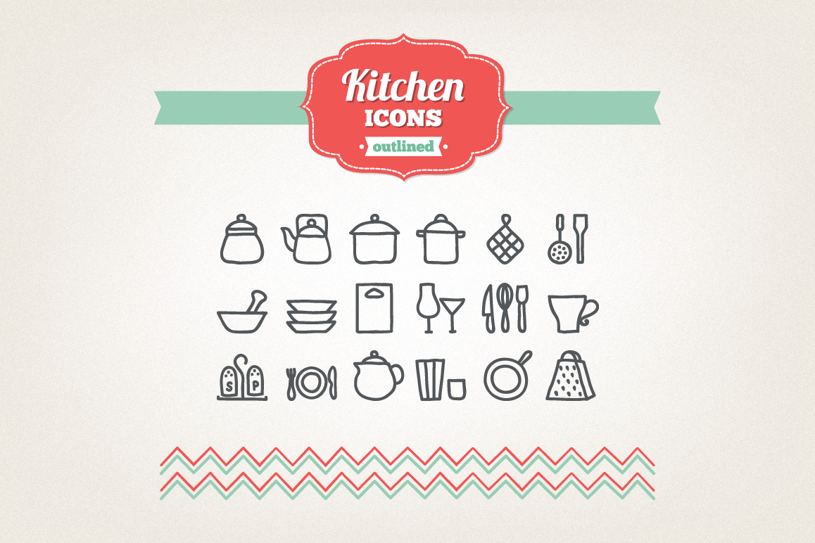 Hand Drawn Kitchen Icons example image 1