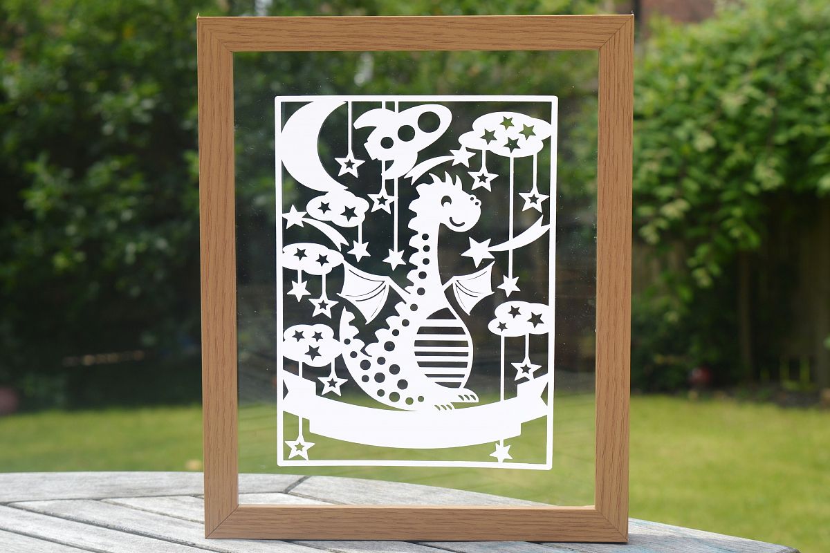 Dragon Paper Cut SVG / DXF / EPS File example image 1