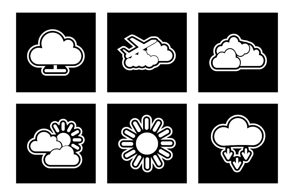 Set Of Weather And Season Icons example image 1