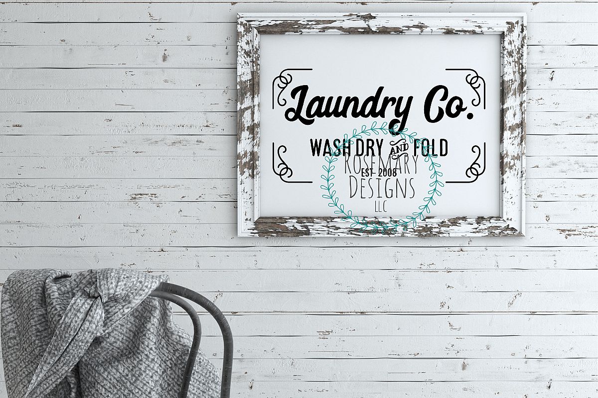 Download Laundry Co Vintage Sign SVG Design (24607) | SVGs | Design Bundles