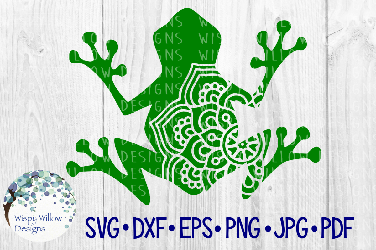 Download Frog Mandala, Animal Mandala Cut File