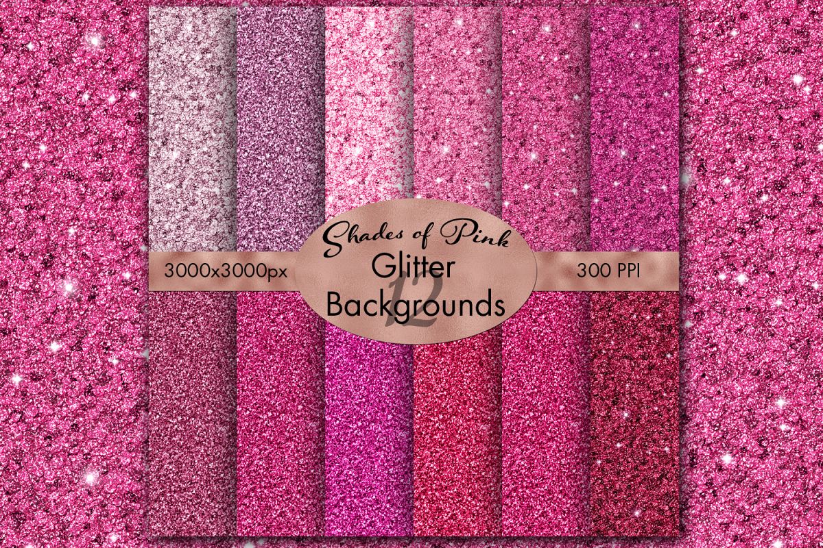 Shades of Pink Glitter 12 Background Images