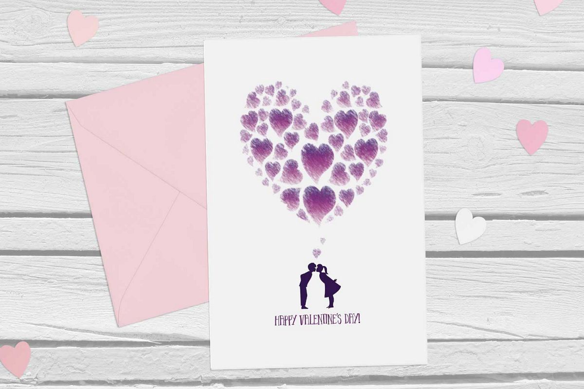 First Kiss ?Valentine's Day card example image 1