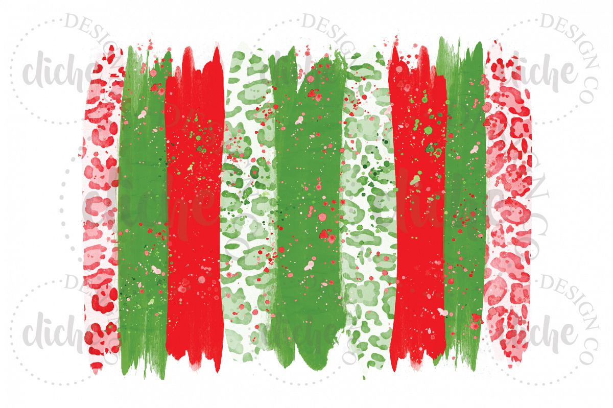 Christmas Paint Stroke Sublimation Design Background example image 1