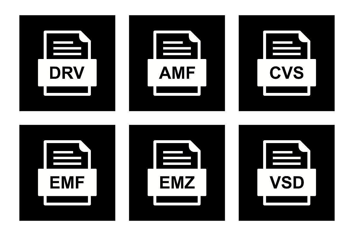 Set Of File Formats Icons example image 1