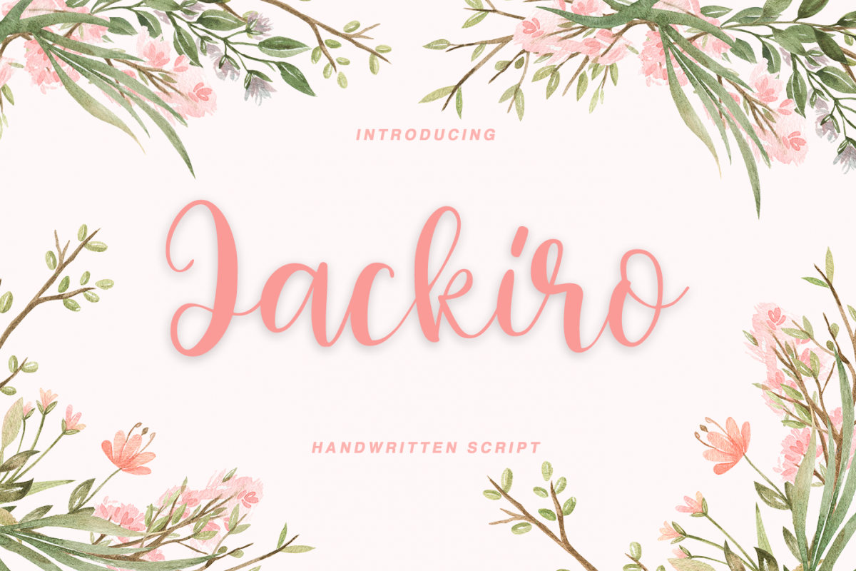 Jackiro - handwritten script example image 1