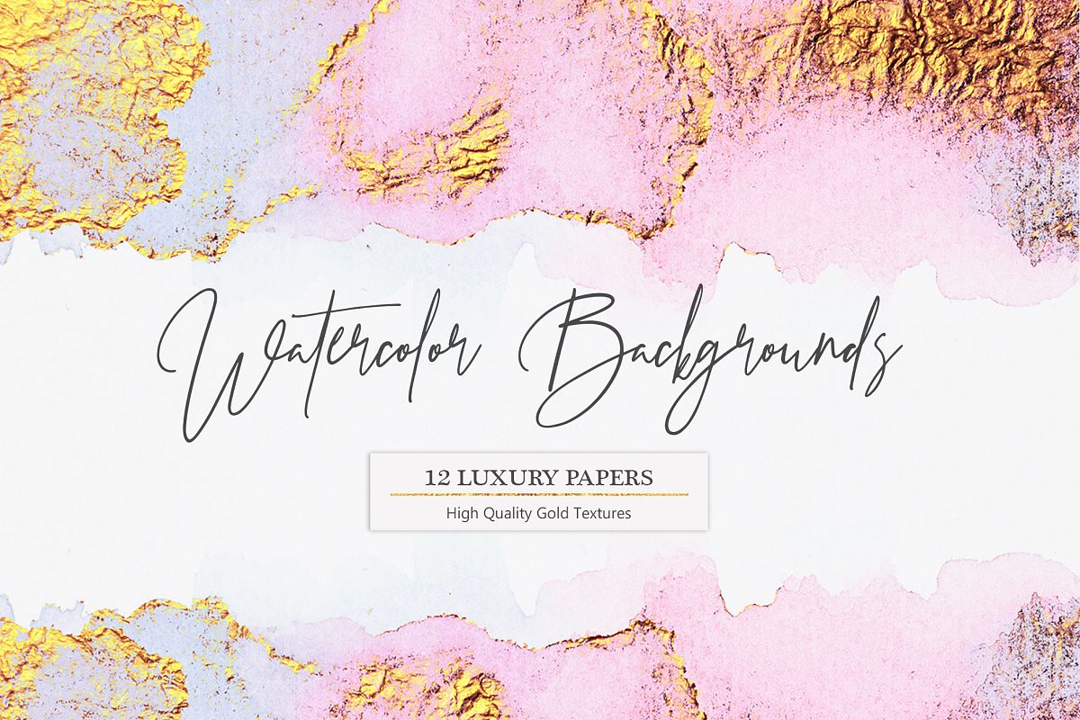 Gold Watercolor Backgrounds example image 1