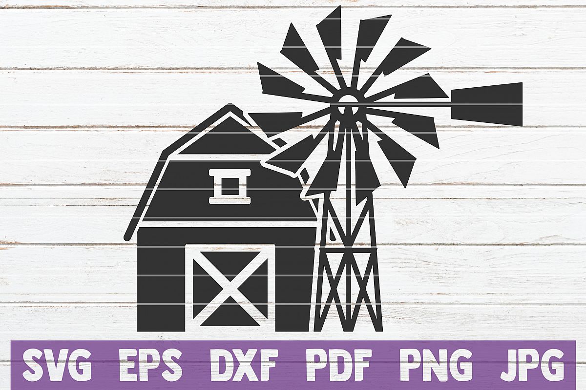 Farm | Windmill | SVG Cut File | commercial use