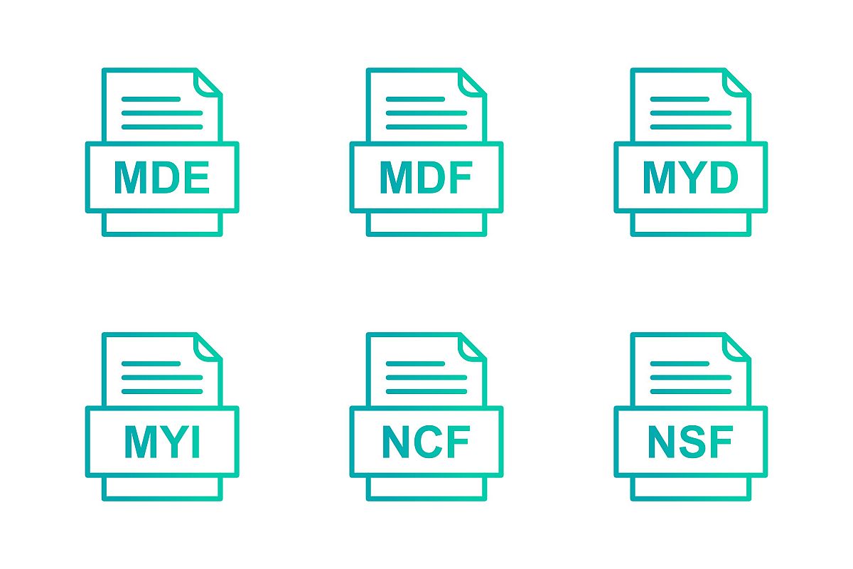 Set Of File Formats Icons example image 1