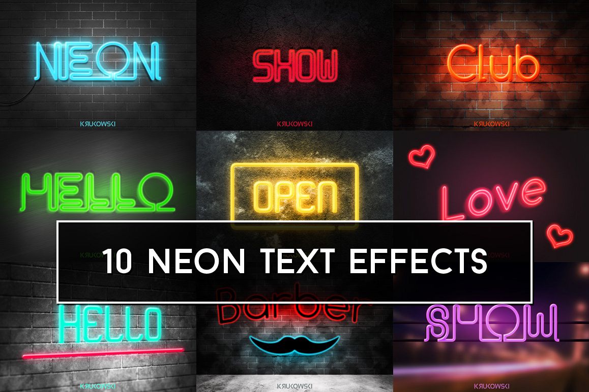 Neon Text Effects Mockup example image 1