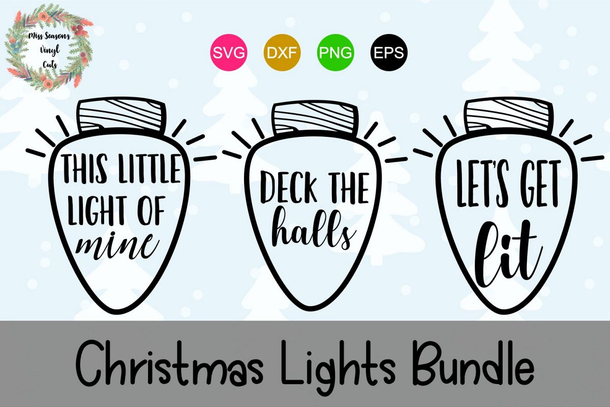 Download Christmas Light Bulb Bundle Svg PSD Mockup Templates