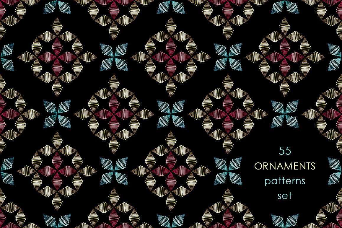 55 ornaments patterns collection example image 1