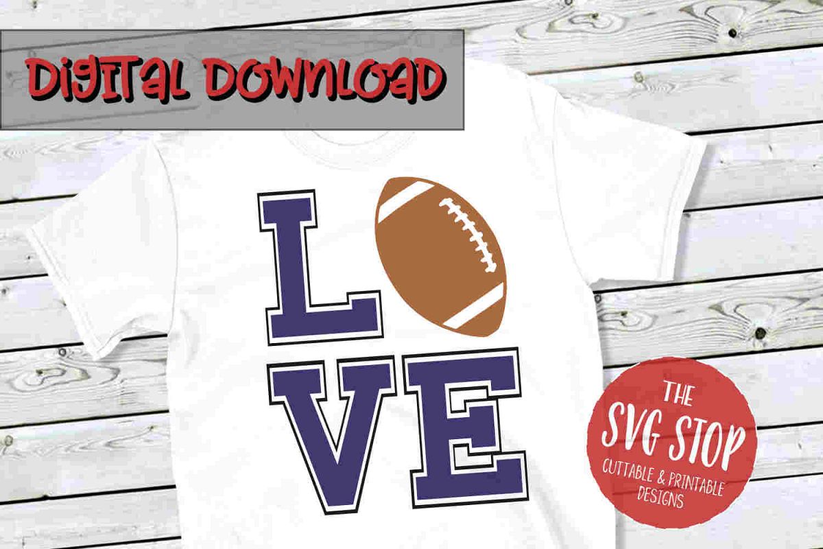 Love Football 4-SVG, PNG, DXF example image 1