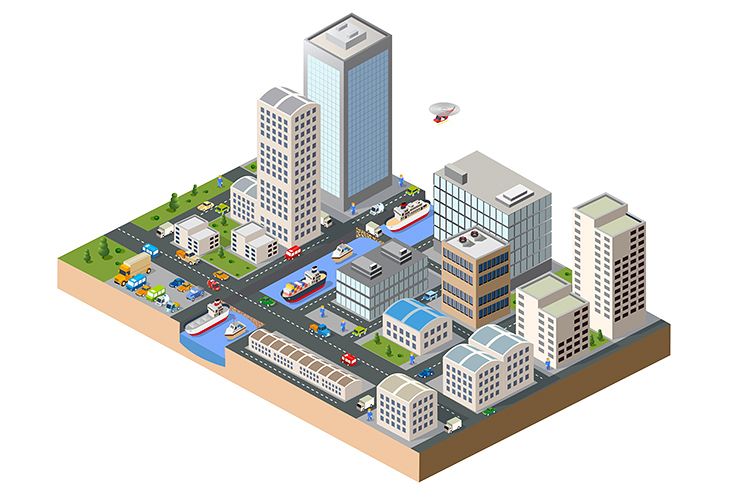 Streets, skyscrapers, cars example image 1
