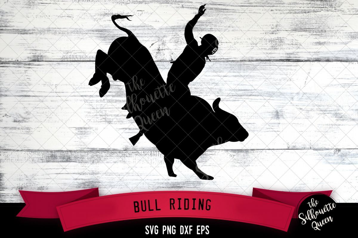 Bull Rididng svg file, rodeo cowboy western svg cut file example image 1
